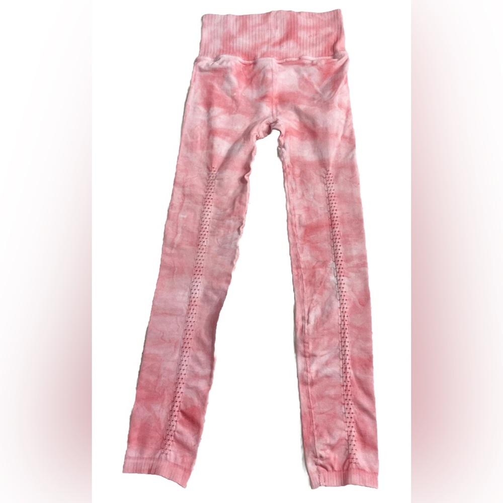 Free People Movement Good Karma Tie-Dye Leggings Light Pink Womens S/M - Picture 2 of 9